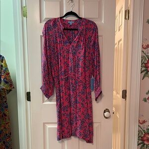 Draper James Pink and Blue Floral Dress